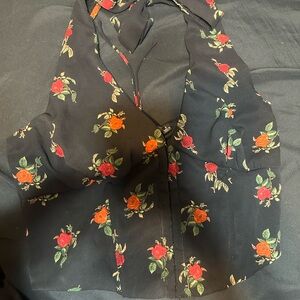 Windsor Black Floral Crop Top